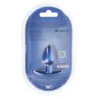 Smooth Silicone Anal Plug - Small - 2.6 / 6,5 cm - Metallic Blue