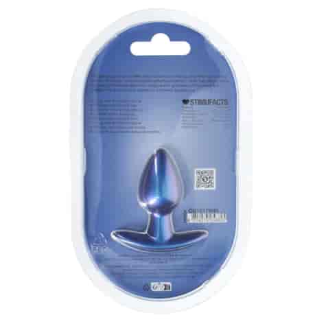 Smooth Silicone Anal Plug - Small - 2.6 / 6,5 cm - Metallic Blue