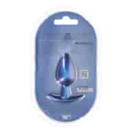 Smooth Silicone Anal Plug - Medium - 3.1 / 7,9 cm - Metallic Blue