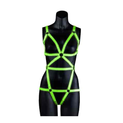 Body-Covering Harness - Glow in the Dark - S/M