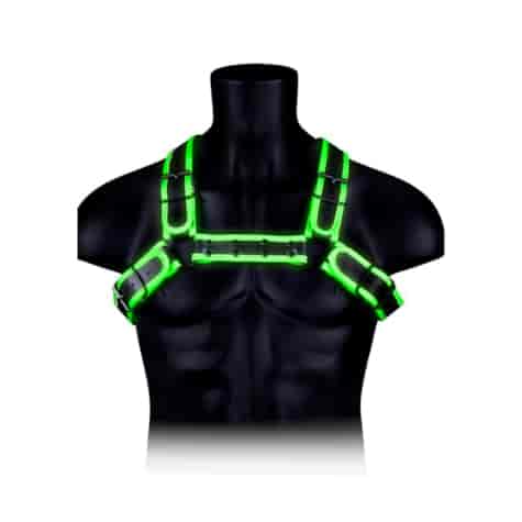 Bulldog Harness with Buckle - Glow in the Dark - S/M