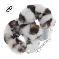 Heavy-duty Fluffy Handcuffs - Snow Leopard
