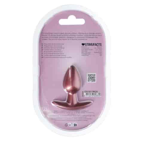 Smooth Silicone Anal Plug - Small - 2.6 / 6,5 cm - Rose Gold