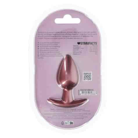 Smooth Silicone Anal Plug - Medium - 3.1 / 7,9 cm - Rose Gold