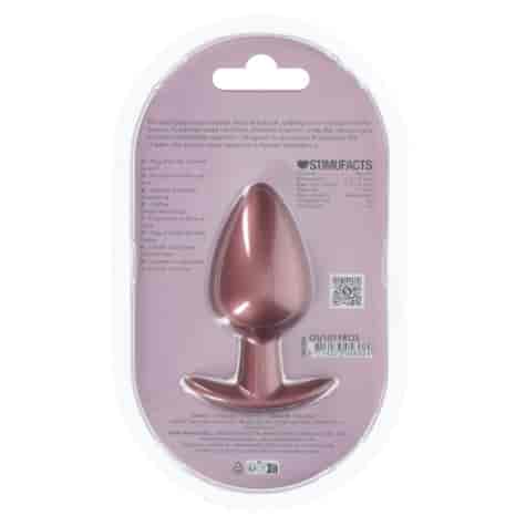 Smooth Silicone Anal Plug - Large - 3.5 / 8,9 cm - Rose Gold