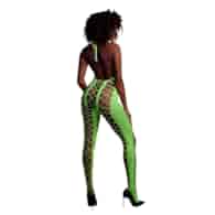 Bodystocking with Halterneck - One Size - Neon Green