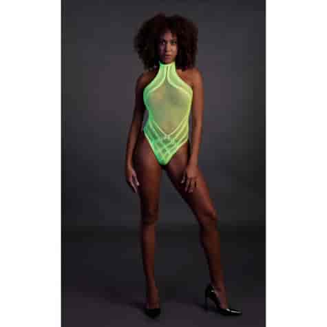 Body with Halter Neck - One Size - Neon Green