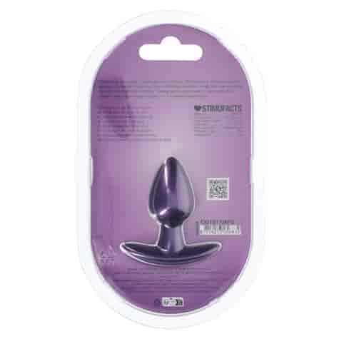 Smooth Silicone Anal Plug - Small - 2.6 / 6,5 cm - Metallic Purple