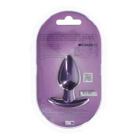 Smooth Silicone Anal Plug - Medium - 3.1 / 7,9 cm - Metallic Purple