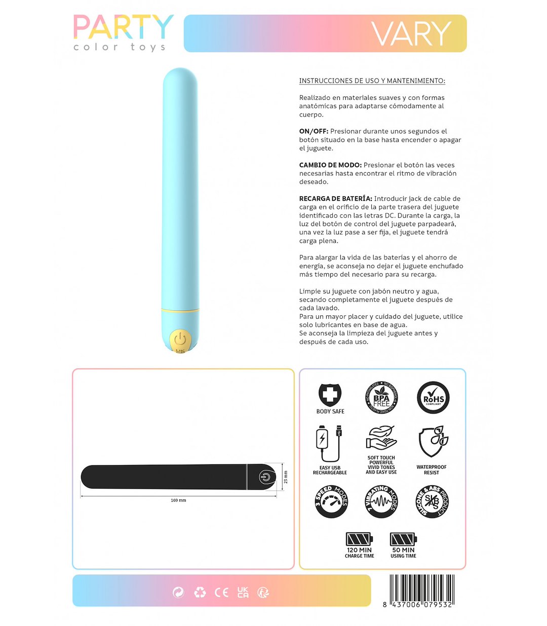 VARY BLUE USB VIBRATOR — zdjęcie 5