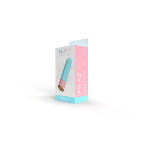 BALY RECHARGEABLE VIBRATING BULLET 10 INTENSITIES BLUE