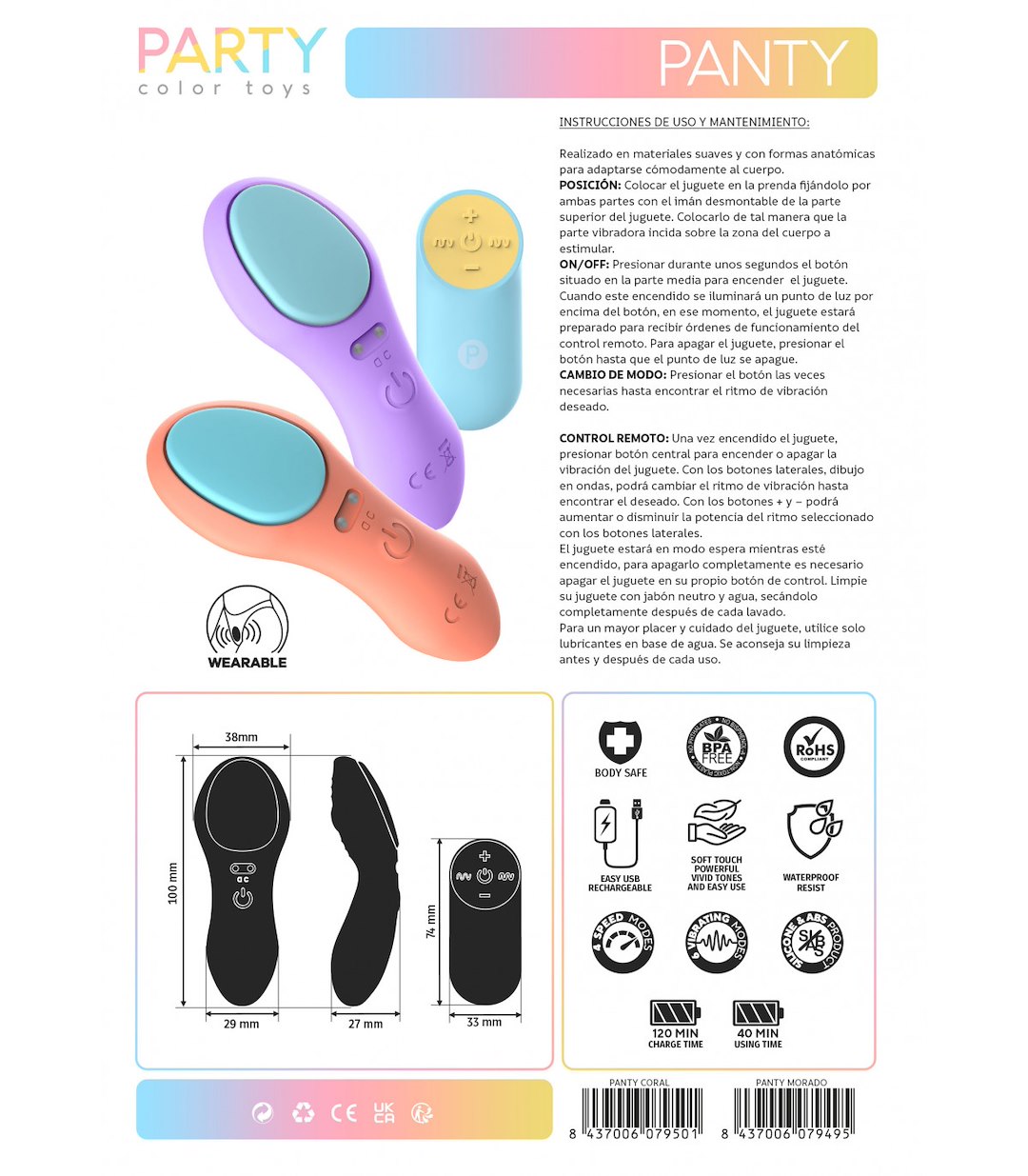 PANTY VIBRATOR WITH LILA USB CONTROL — zdjęcie 9