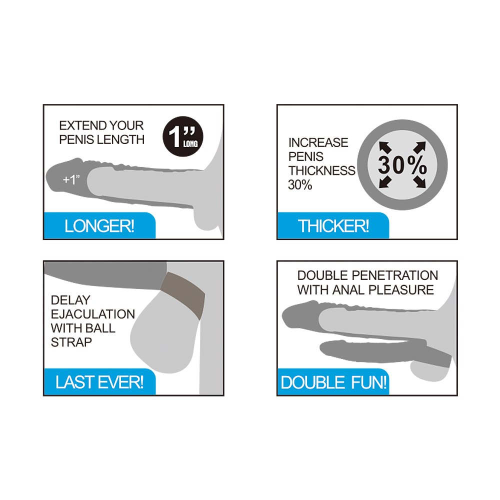 Nakładka Pleasure X-Tender Double +2,5cm Lovetoy — zdjęcie 7