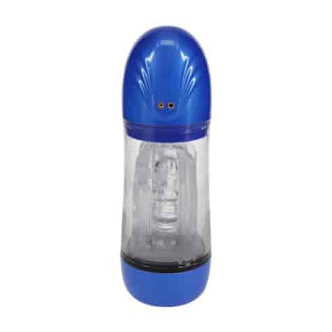 SonicPull - Suction and Vibration Masturbator Pump - Multimedia Enhanced - Metallic Blue