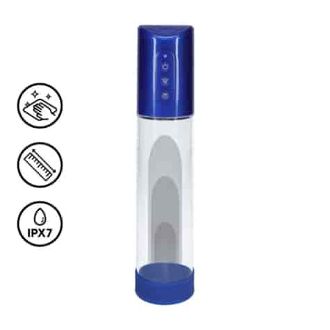 HyperPump - Rechargeable Penis Pump - Metallic Blue