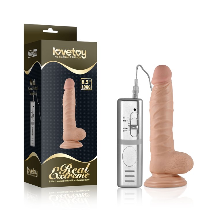 Dildo z przyssawką i wibracjami Real Extreme 22 cm Lovetoy