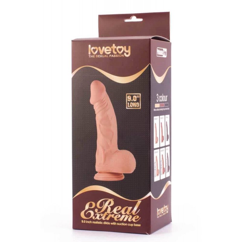 Dildo z przyssawką Real Extreme 23cm Lovetoy