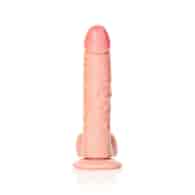 Curved Realistic Dildo with Balls and Suction Cup - 8 / 20,5 cm