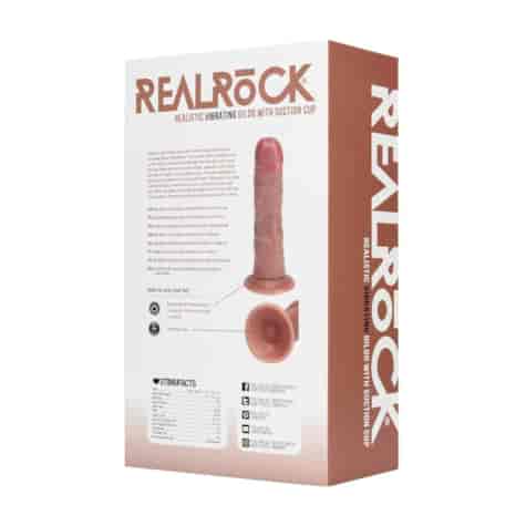 Vibrating Regular Curved Cock - 6 / 15,5 cm - Tan