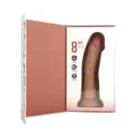 Vibrating Regular Curved Cock - 8 / 20,5 cm - Tan