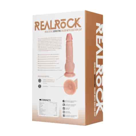 Vibrating Regular Straight Cock with Balls - 7 / 18 cm - Flesh