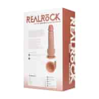 Vibrating Regular Straight Cock with Balls - 9 / 23 cm - Tan