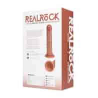 Vibrating and Rotating Regular Curved Cock - 8 / 20,5 cm - Tan