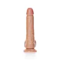 Straight Realistic Dildo with Balls and Suction Cup - 7 / 18 cm