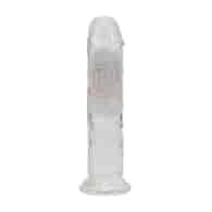 LED Vibrating Straight Cock - 6 / 15 cm - Transparent