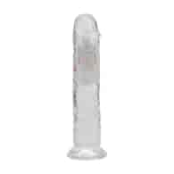 LED Vibrating Straight Cock - 7 / 18 cm - Transparent