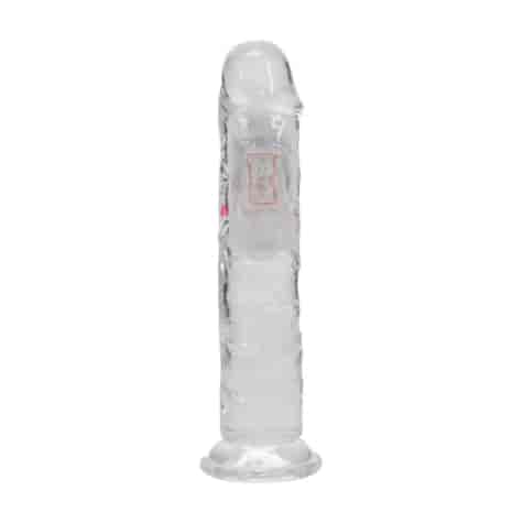 LED Vibrating Straight Cock - 7 / 18 cm - Transparent