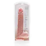 Extra Large Straight with Balls 13 / 33 cm - Flesh