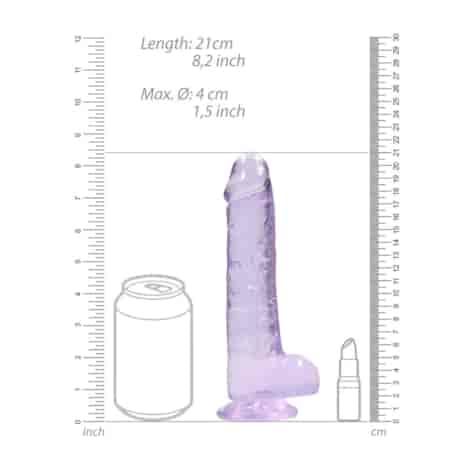 Realistic Dildo with Balls - 8 / 21 cm