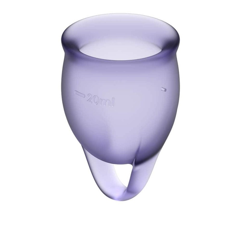 Satisfyer - kubeczki menstruacyjne fioletowe - zestaw — zdjęcie 5