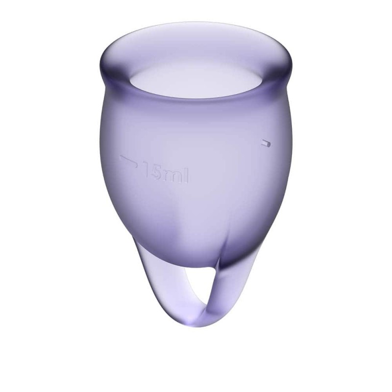Satisfyer - kubeczki menstruacyjne fioletowe - zestaw — zdjęcie 6