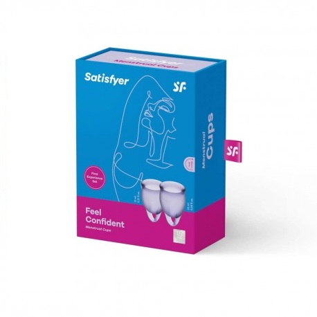 Satisfyer - kubeczki menstruacyjne fioletowe - zestaw — zdjęcie 7