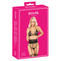 Komplet bielizny z pasem do pończoch Zoya L/XL Kissable