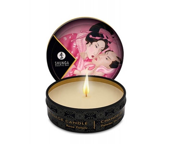 Świeca do masażu Aphrodisia Rose Petals 30ml Shunga — zdjęcie 3