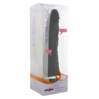 Silikonowy klasyczny wibrator dł. 19cm czarny