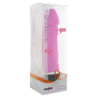 Silikonowy klasyczny wibrator dł.19cm różowy