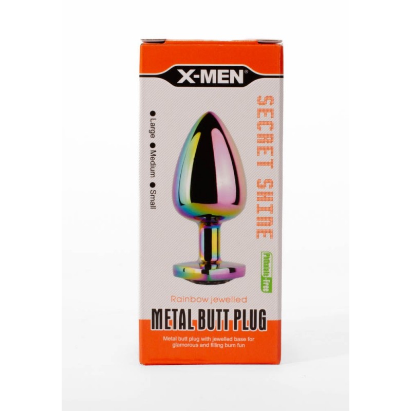 Korek analny Secret Shine Rainbow 8,2cm X-MEN — zdjęcie 6