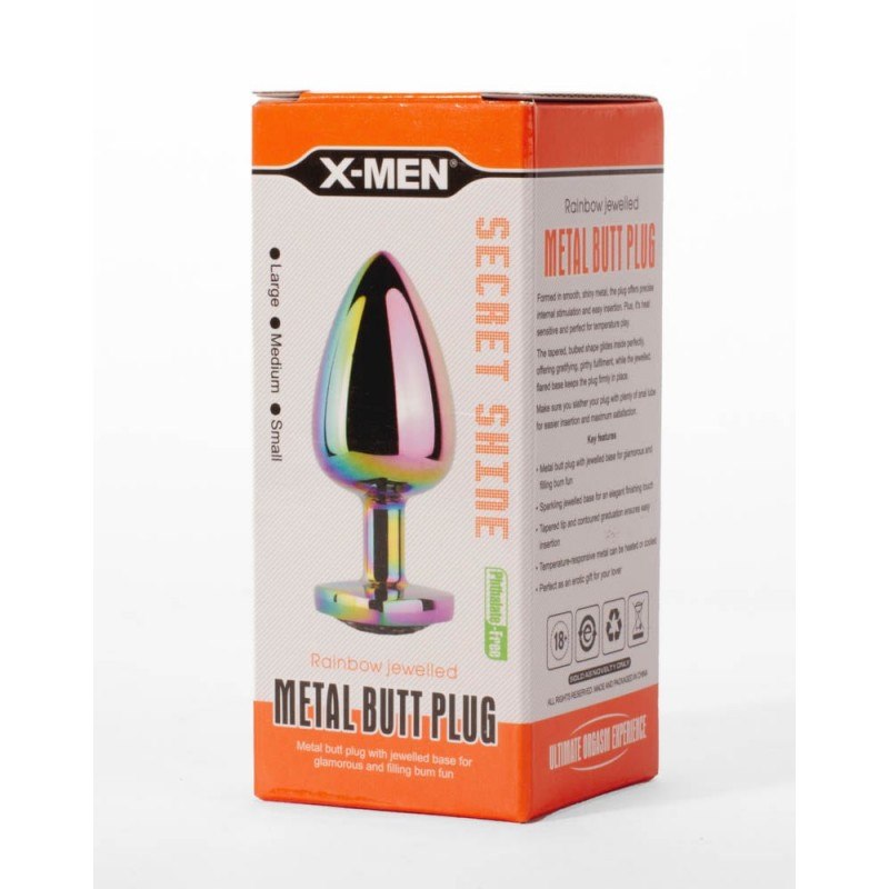 Korek analny Secret Shine Rainbow 8,2cm X-MEN — zdjęcie 7