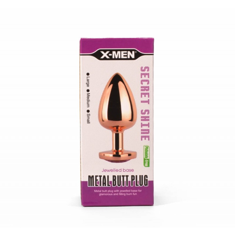 Korek analny Secret Shine 7,1cm X-MEN — zdjęcie 4