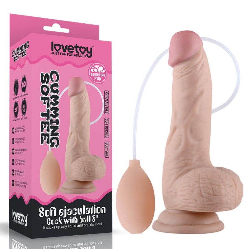 Dildo z przyssawk¹ i z funkcj¹ wytrysku 20,3 cm Lovetoy