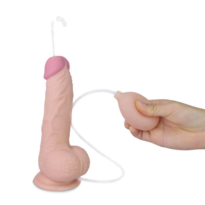 Dildo z przyssawką i z funkcją wytrysku 20,3 cm Lovetoy — zdjęcie 7