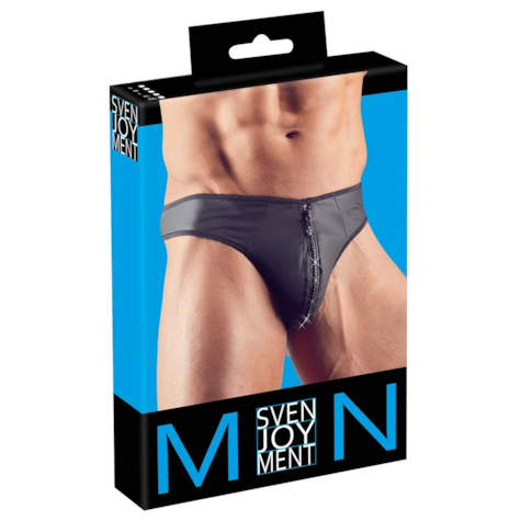 Stringi męskie z zamkiem Zip L