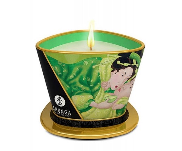 Świeca do masażu Zenitude Exotic Green Tea 170ml Shunga — zdjęcie 4