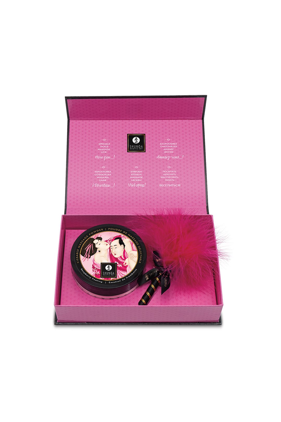 Shunga  kissable massage powder raspberry feeling — zdjęcie 3