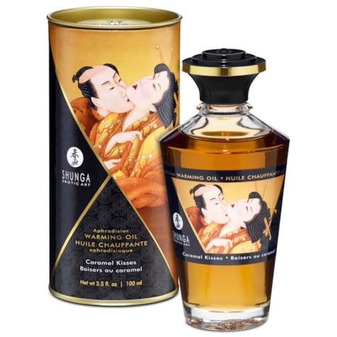 Shunga warming oil caramel kisses 100ml