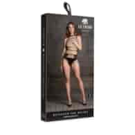 Helike XLV - Two Piece with Open Cups, Crop Top and Pantie - One Size